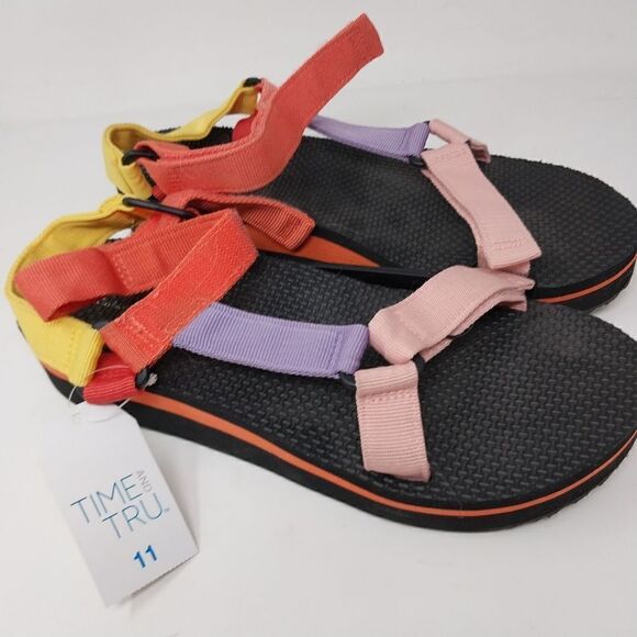MultiColored Wide Sandal with Velcro. Size 11 and 12 - Picture 4 of 10